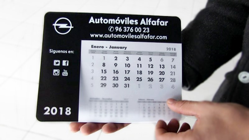calendario 2018 Automoviles Alfafar