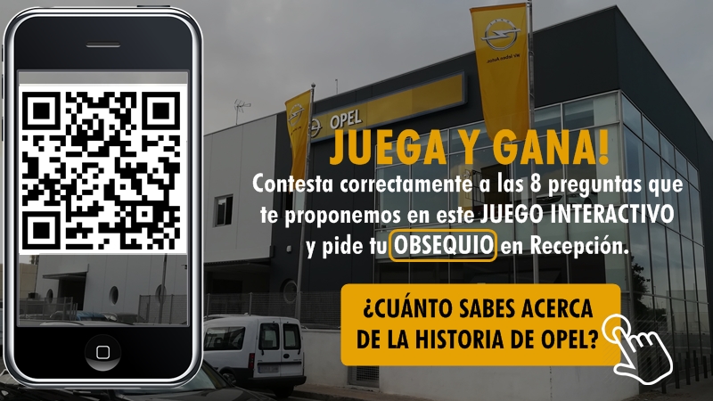historia de opel juego interactivo